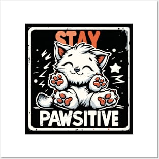 Stay Pawsitive Posters and Art